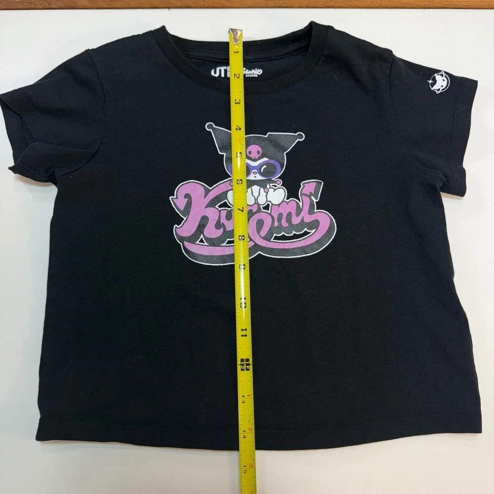 Kuromi Sanrio Graphic T-Shirt Tee Uniglo Girls Kids Black‎ Size 5 6